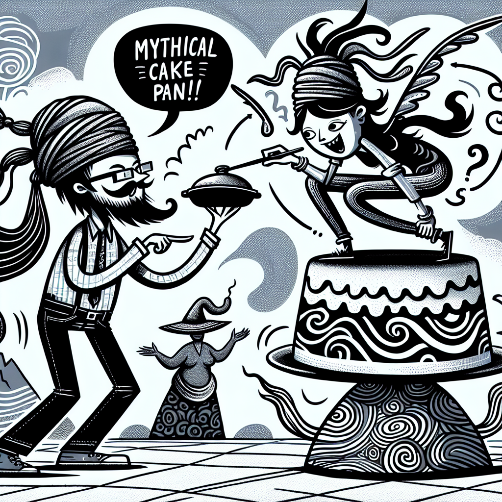 Wirbelnde Kuchenpanik im Tuchwirbel