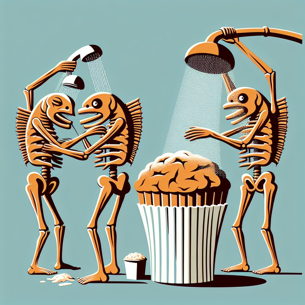 Duschende Fischstäbchen und der Ledermuffin