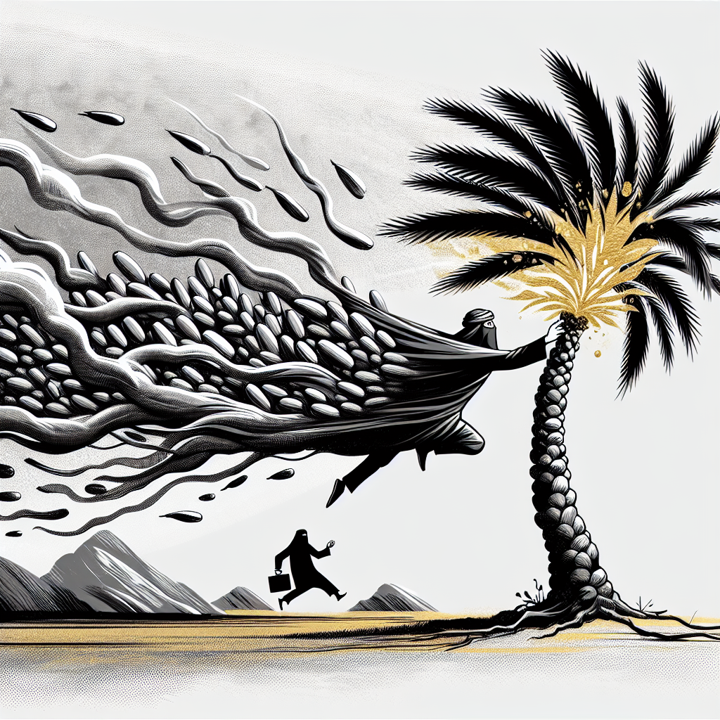 Palmenflucht im Goldstaub