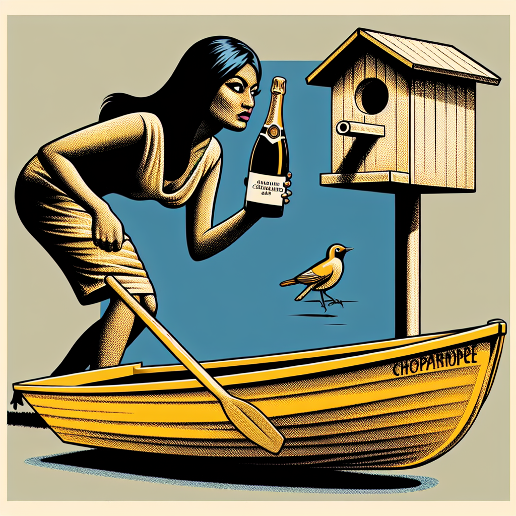 Champagnerboot und Vogelvilla