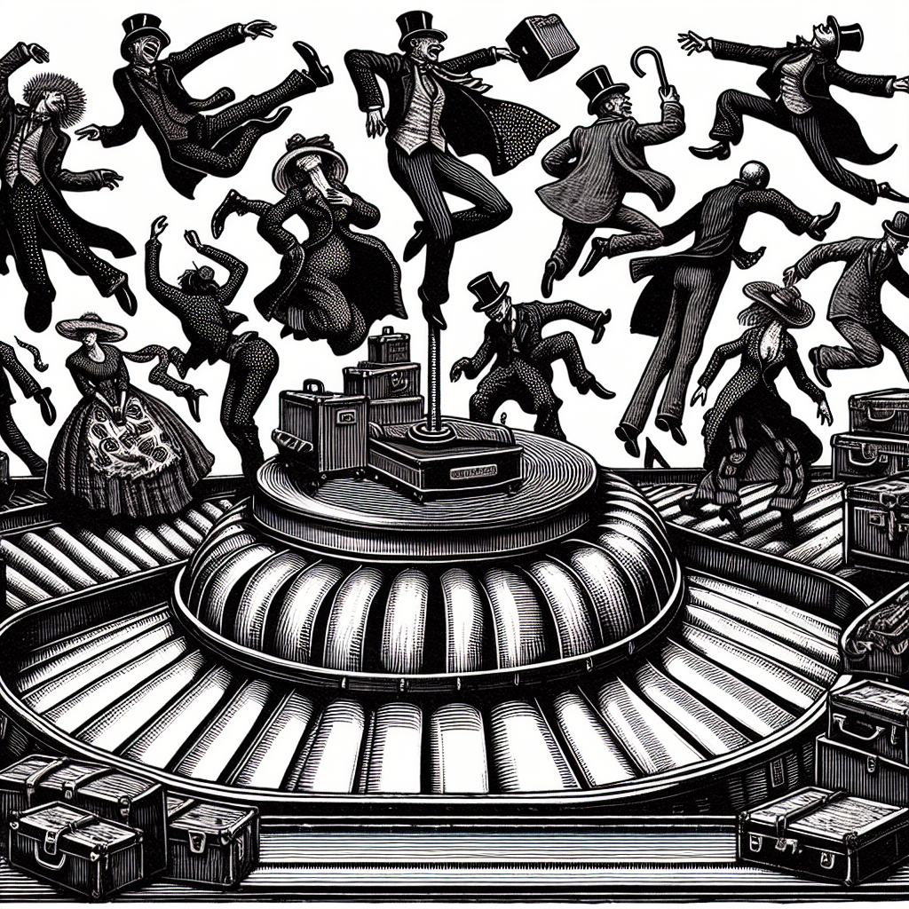 Tanzende Kofferkarawane