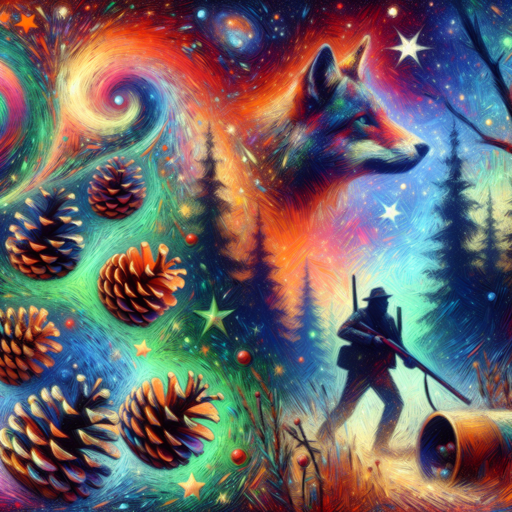 Hüpfende Kiefernzapfen im Sternentanz